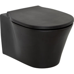 WC suspendu à fond creux Ideal standard Connect Air L x H x P : 360x350x540 mm sans bride de rinçage noir Matt
