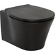 WC suspendu à fond creux Ideal standard Connect Air L x H x P : 360x350x540 mm sans bride de rinçage noir Matt