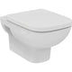 WC suspendu à fond creux Ideal standard i.Life rectangulaire L x H x P : 355x335x540 mm sans bride de rinçage céramique blanc