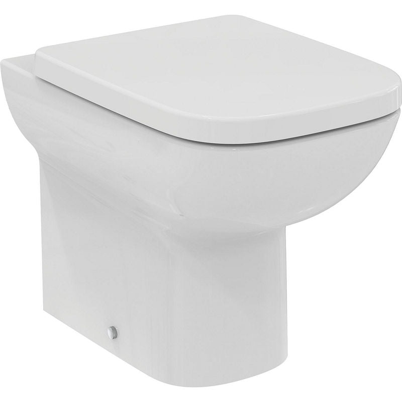 WC au sol à fond creux Ideal standard i.Life rectangulaire L x H x P : 355x400x540 mm sans bride de rinçage céramique blanc
