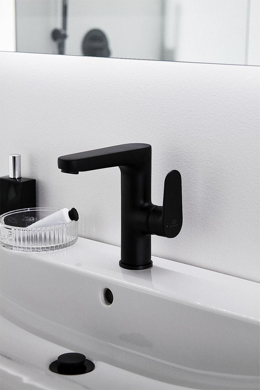 Mitigeur de lavabo Ideal Standard Cerafine O saillie 135 mm noir mat