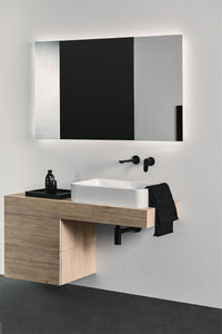 Mitigeur de lavabo Ideal Standard Cerafine O saillie 237 mm noir mat mural