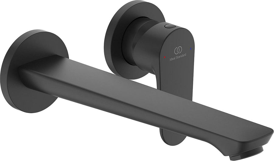 Mitigeur de lavabo Ideal Standard Cerafine O saillie 237 mm noir mat mural