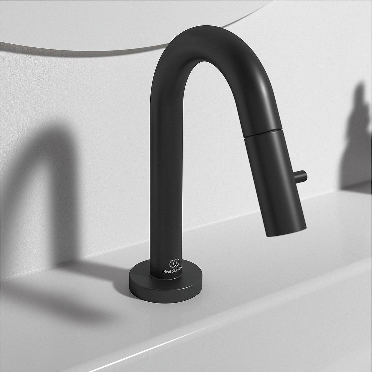 Robinet sur colonne Ideal Standard IdealStream saillie 126 mm noir mat