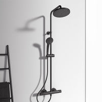 Ideal Standard Ceratherm T25 Thermostat-Duschsystem Handbrause Kopfbrause Ø 200 mm Mattschwarz