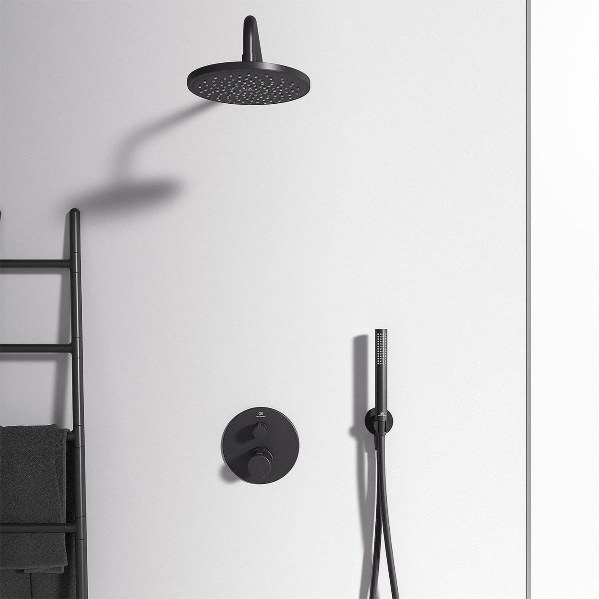 Ideal Standard Idealrain 600 mm Shower Kit, 1 spray matte black