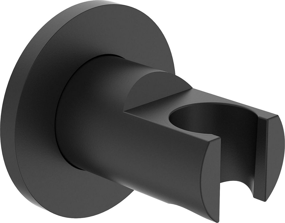 Support de douche mural Ideal Standard Idealrain Round, noir mat