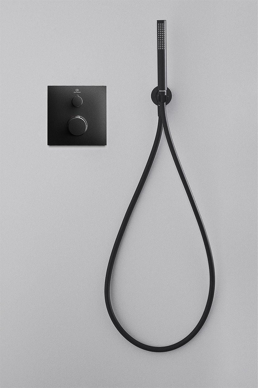 Coude de raccordement mural Ideal Standard Idealrain Round, noir mat