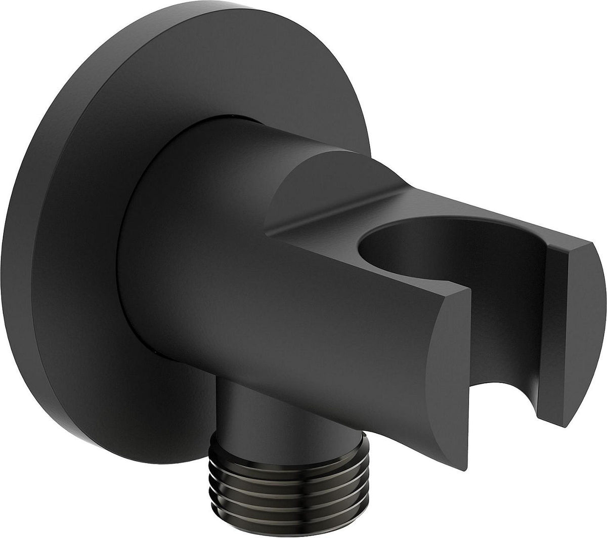 Coude de raccordement mural Ideal Standard Idealrain Round, noir mat