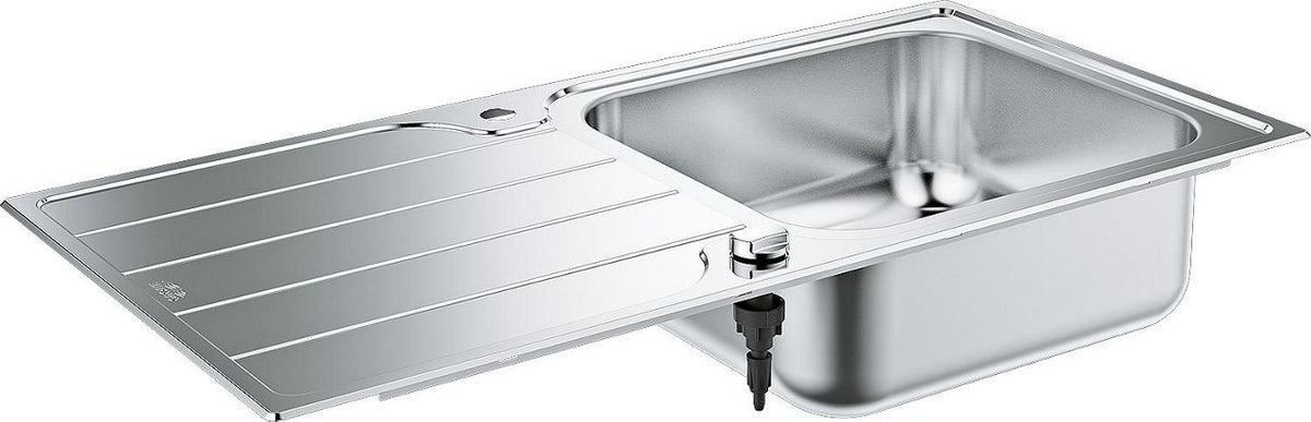 Évier en inox GROHE K500 avec 1 bac et égouttoir réversible 1000 x 500 mm