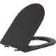 Abattant WC Elanda avec fermeture douce en duroplaste, noir Matt