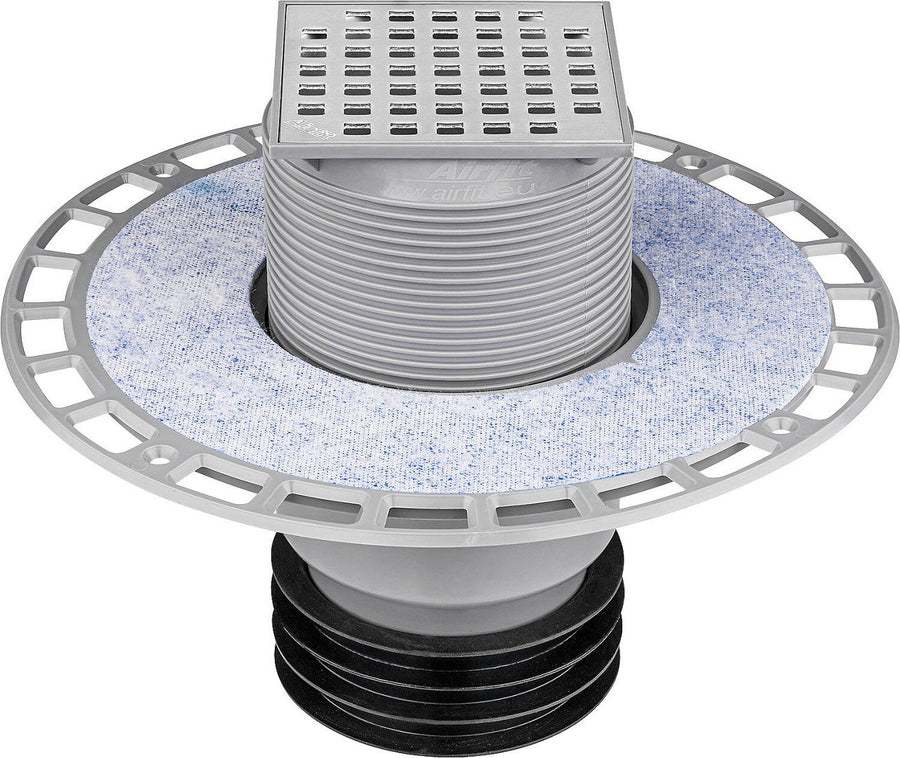 Écoulement de sol Airfit Profi-Plus avec joint de bride, réglable en hauteur et orientable