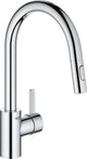 Mitigeur d'évier Grohe Eurosmart Cosmopolitan avec douchette extractible, commande latérale, chromé