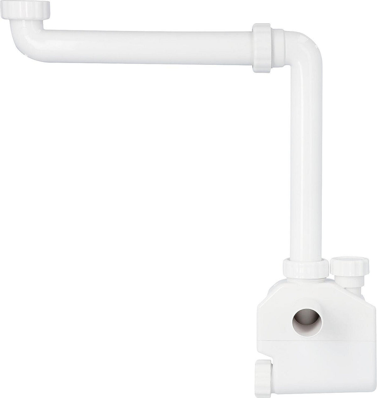 Siphon plat de lavabo DN32 (1 1/4") x Ø32 mm avec ouverture de nettoyage, pour montage sous meuble
