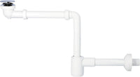 Siphon économique pour lavabo Ø 32 mm, avec bonde à clic et sortie horizontale