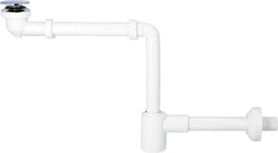 Siphon économique pour lavabo Ø 32 mm, avec bonde à clic et sortie horizontale