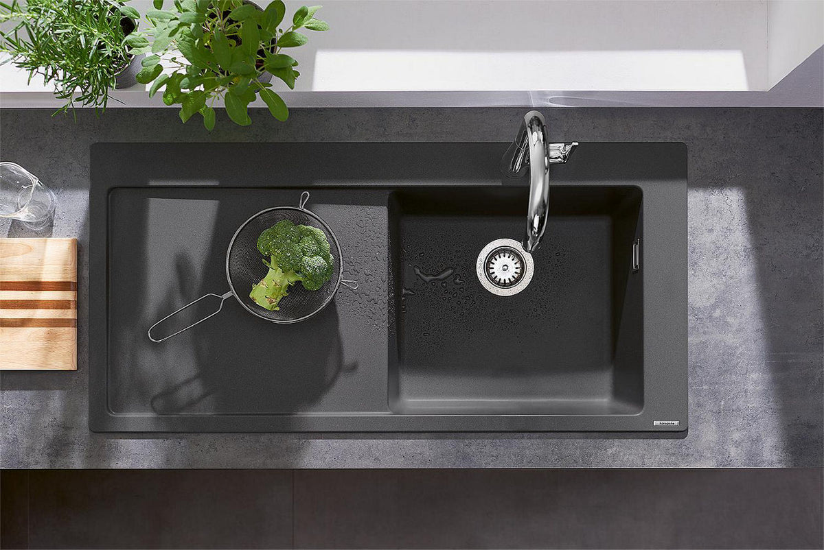 Évier encastré Hansgrohe 450 avec égouttoir