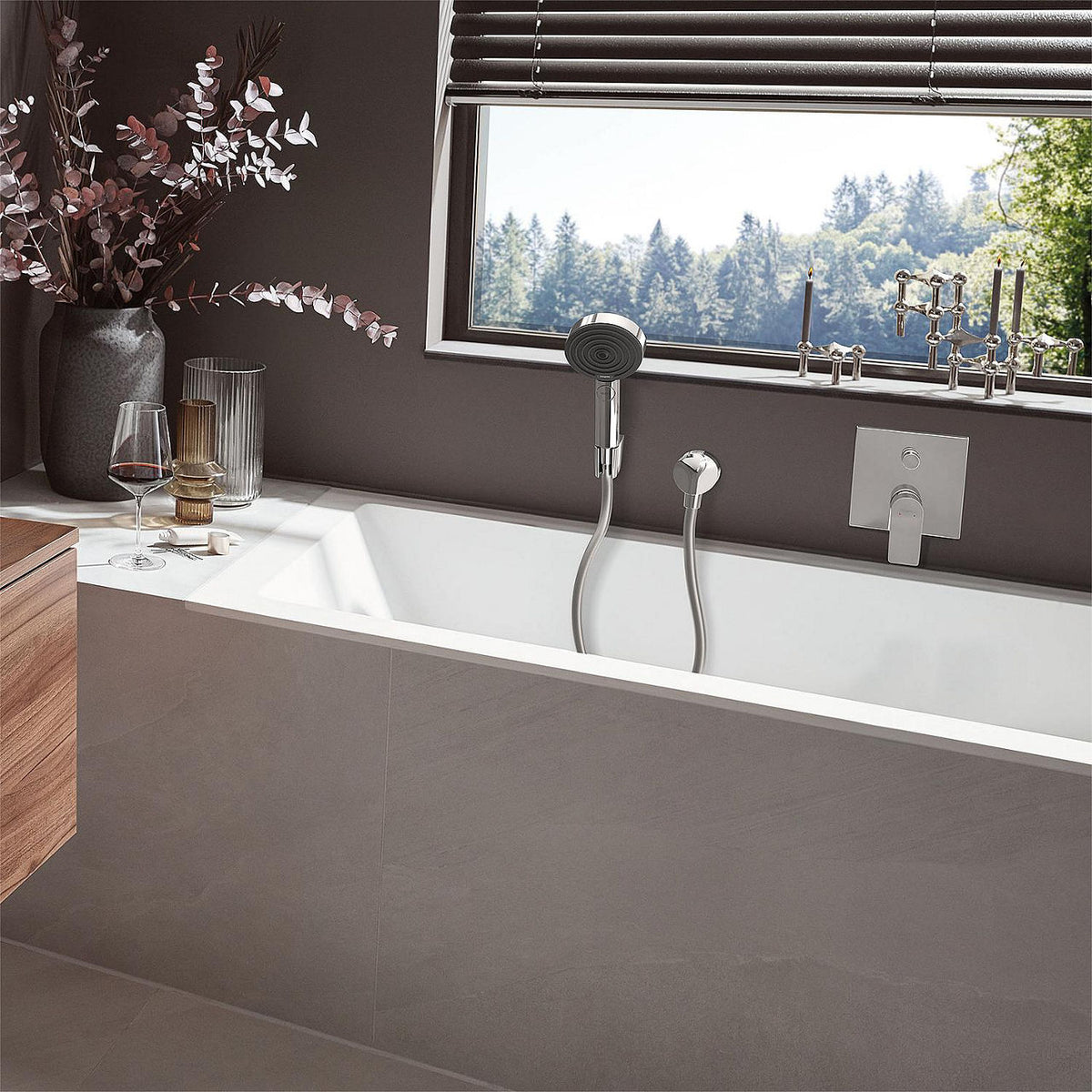 Set de douchette Hansgrohe Pulsify 105 avec support