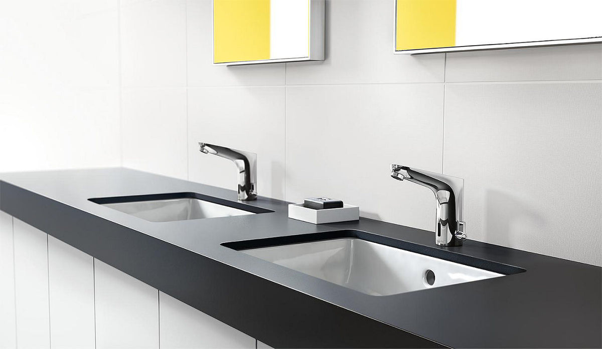 Robinetterie électronique de lavabo Hansgrohe Focus saillie 127mm chromé
