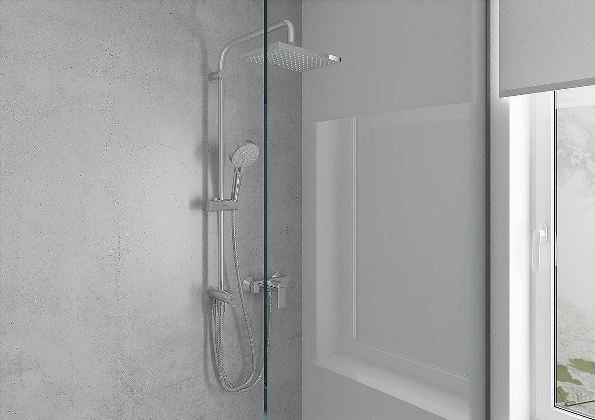 Hansgrohe Vernis Shape 230 Reno shower column with hand shower + 230x170mm overhead shower, chrome