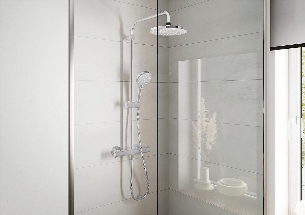 Hansgrohe Vernis Blend Thermostatic Shower Column Ø 205 mm 1 Spray Chrome