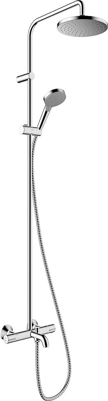 Hansgrohe Vernis Blend 200 1jet Thermostatic Bath Shower Column Chrome Ø 205 mm