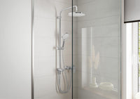 Hansgrohe Vernis Blend 200 Reno shower column with hand shower + 205 mm diameter overhead shower, chrome