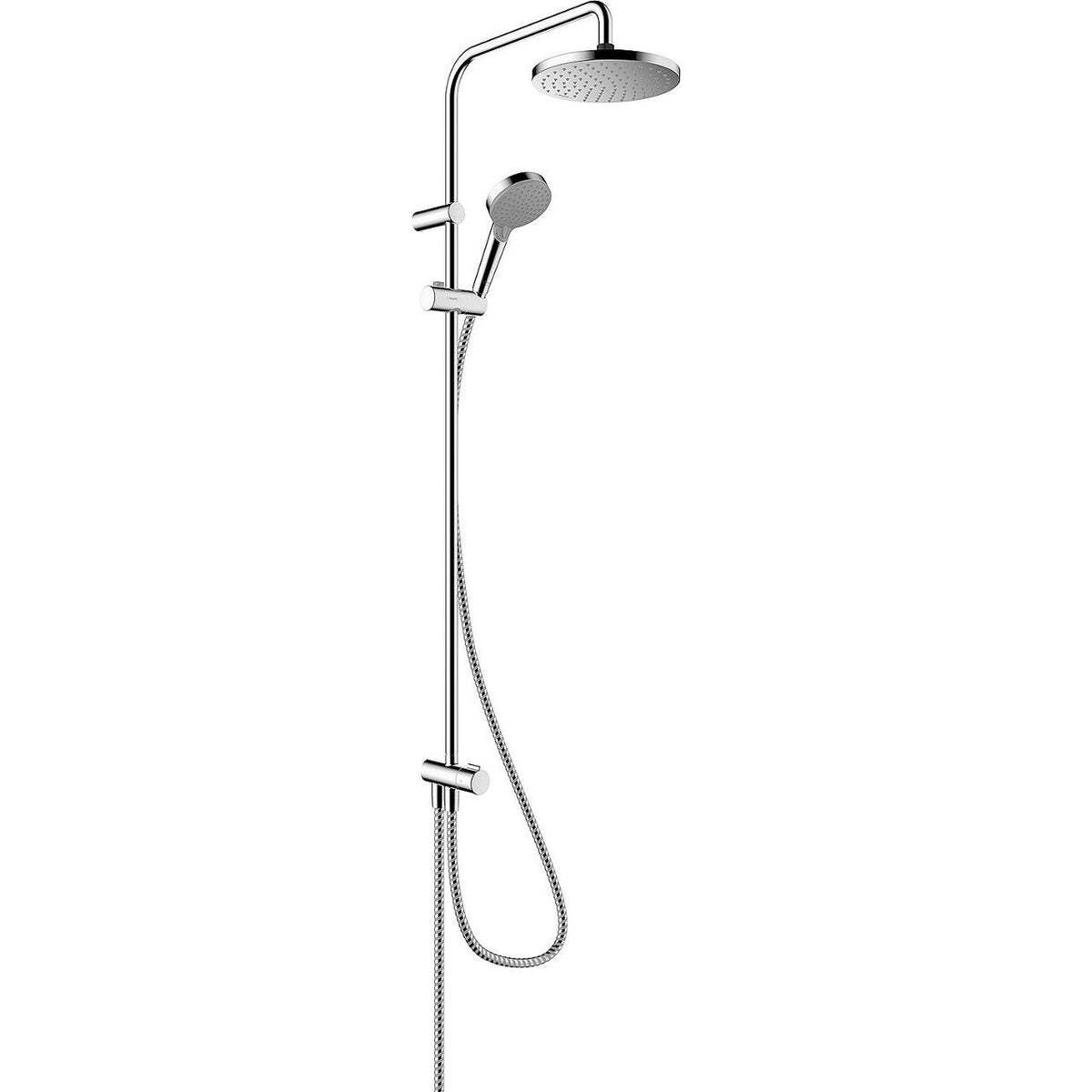 Colonne de douche Hansgrohe Vernis Blend 200 Reno douchette + pomme Ø 205 mm chrome