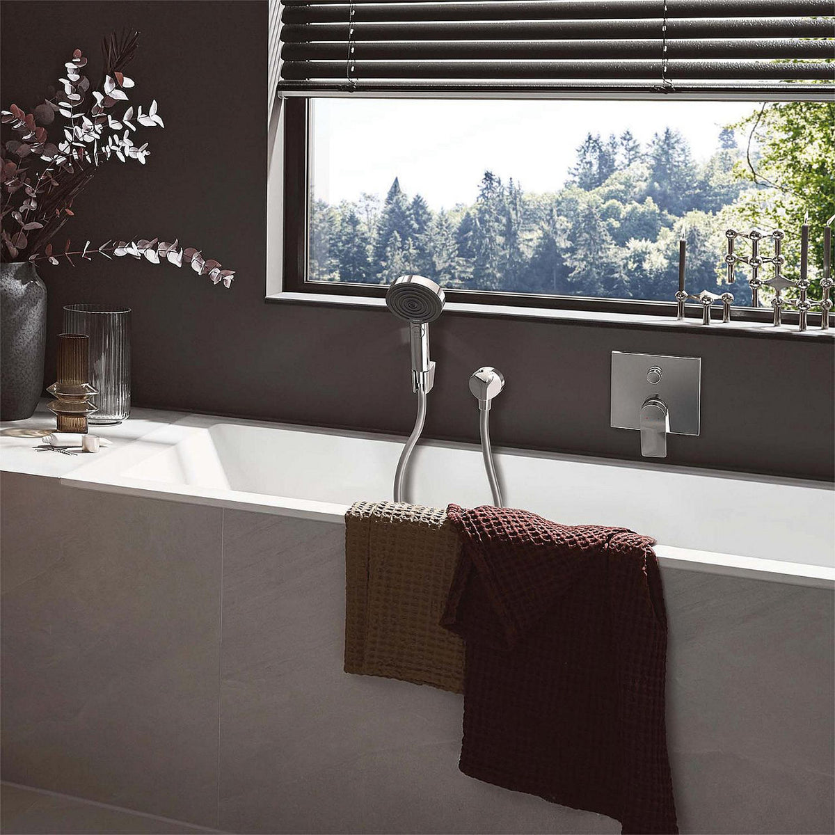 Mitigeur bain/douche encastré Hansgrohe Vivenis rosace 156x156 mm chromé