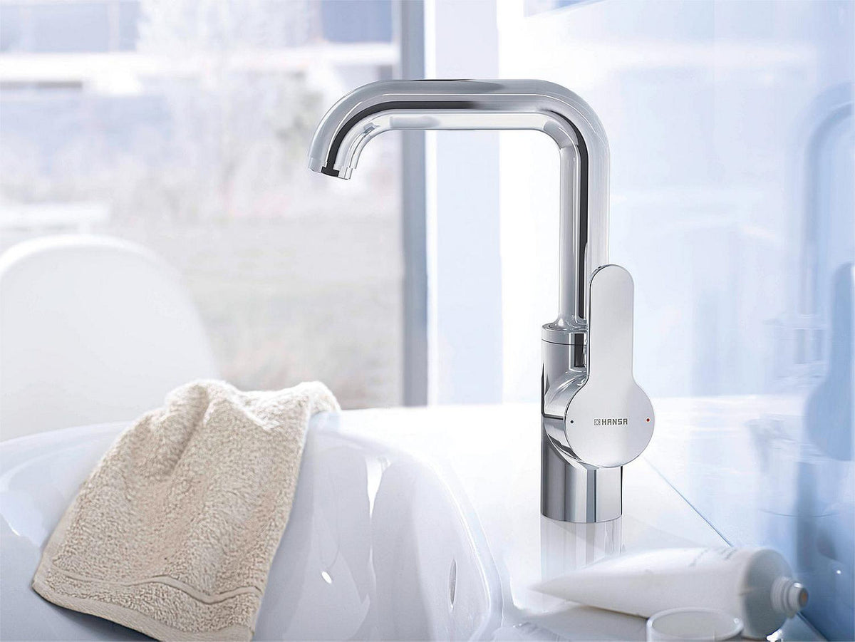 Mitigeur de lavabo Hansa Hansaprimo saillie 142 mm chromé
