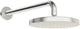 Pomme de douche Hansa Hansabasicjet 1 jet Ø 200 mm, chromé, avec tuyau de raccordement mural, saillie 348 mm