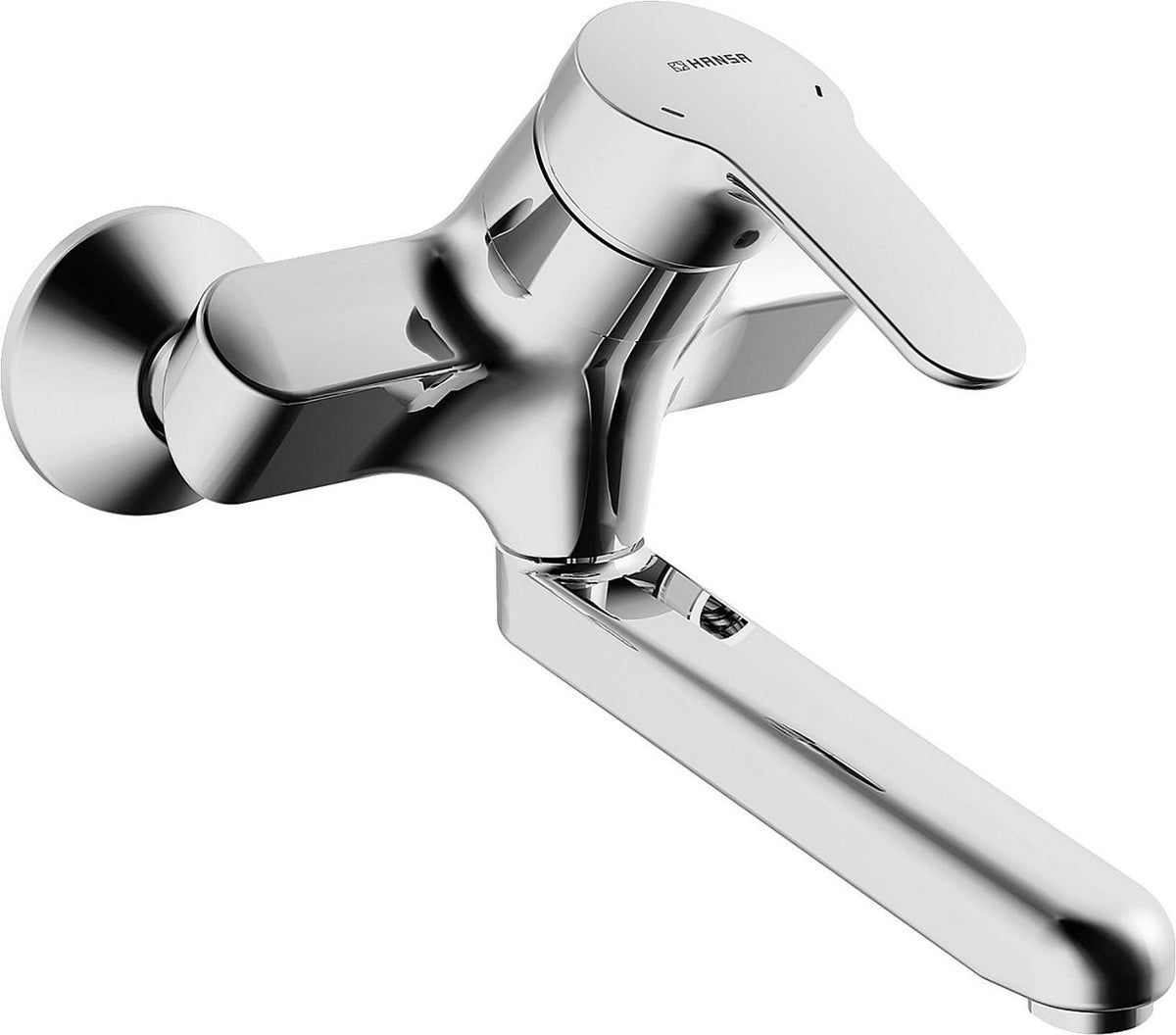 Mitigeur mural de lavabo Hansa Hansamix saillie 160 mm chromé