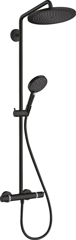 Hansgrohe Showerpipe Croma Select S 280 Shower Column with Matt Black Thermostat