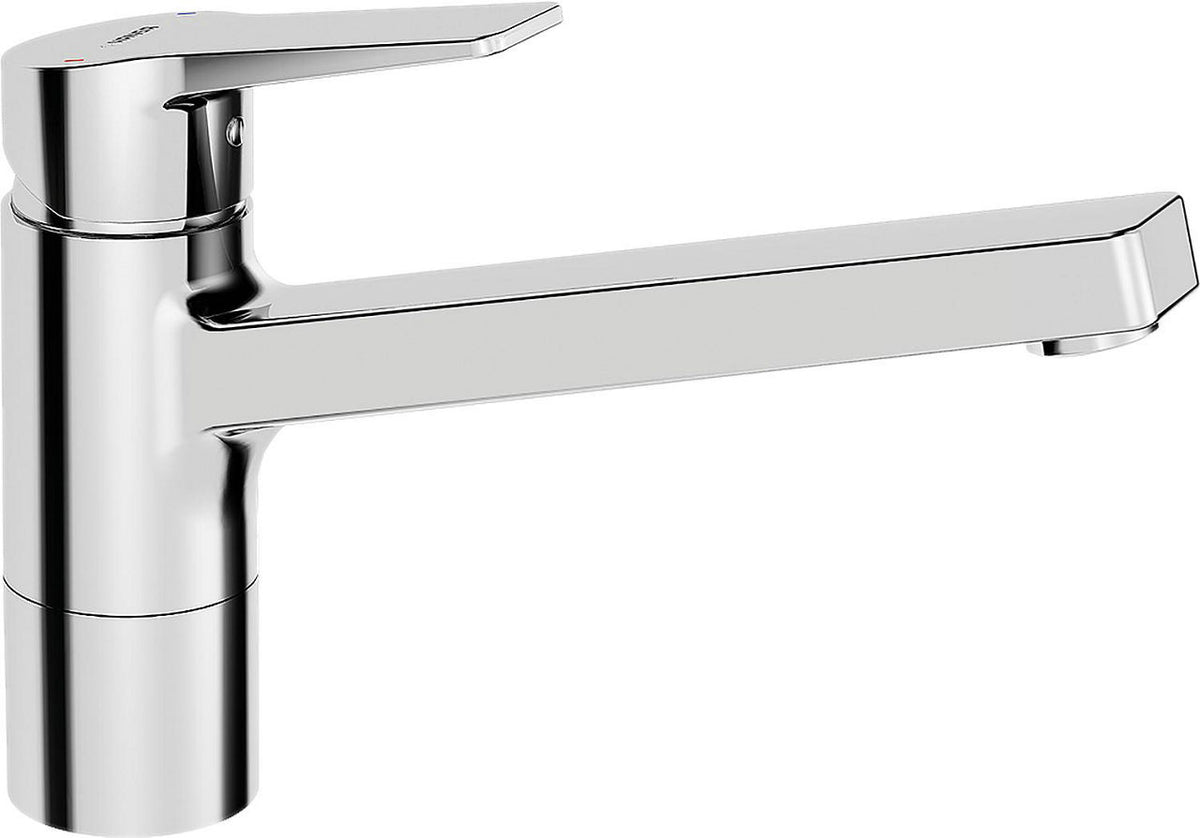 Mitigeur d'évier Hansa Hansatwist bec pivotant saillie 199 mm chrome