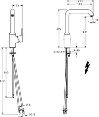 Mitigeur d'évier Hansgrohe Hansaprimo poignée latérale