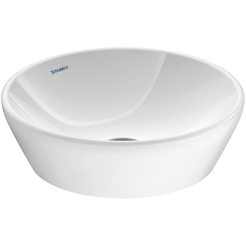 Vasque à poser Duravit D-Neo ØxH : 400 x 125 mm, sans couvercle, sans HL, blanc