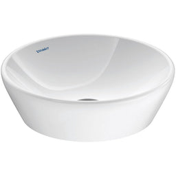 Vasque à poser Duravit D-Neo ØxH : 400 x 125 mm, sans couvercle, sans HL, blanc