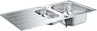 Évier inox Grohe K200 avec 1,5 bac réversible lxp: 965x500 mm
