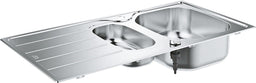 Évier inox Grohe K200 avec 1,5 bac réversible lxp: 965x500 mm