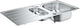 Évier inox Grohe K200 avec 1,5 bac réversible lxp: 965x500 mm