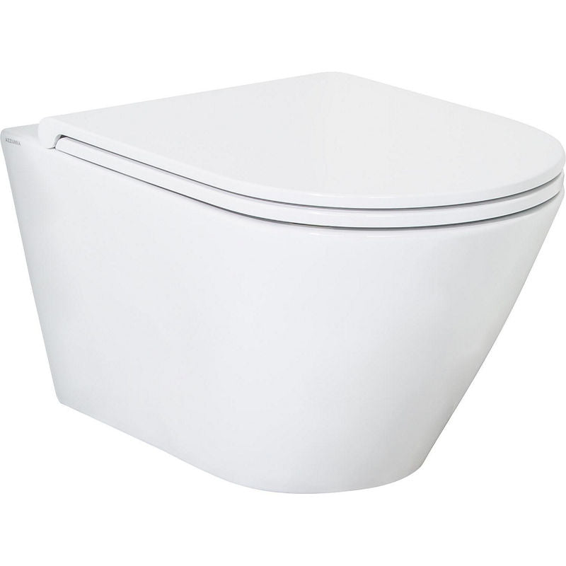 Pack combiné Jacui WC suspendu à fond creux sans bride de rinçage avec WC abattant softclose