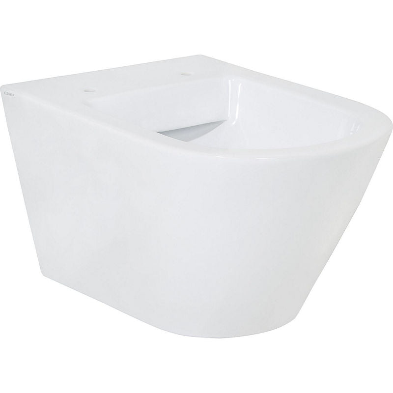 WC suspendu à fond creux Jacui sans bride de rinçage en céramique, blanc L x H x P : 370x340x540 mm