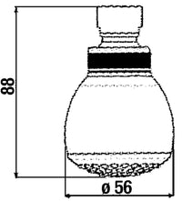 Tête de douche evenes OVO-GOM 1 jet Ø 67 mm chromé