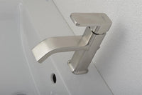 Mitigeur de lavabo Evenes Cubo saillie 140mm inox mat