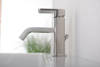 Mitigeur de lavabo Evenes Cubo saillie 140mm inox mat