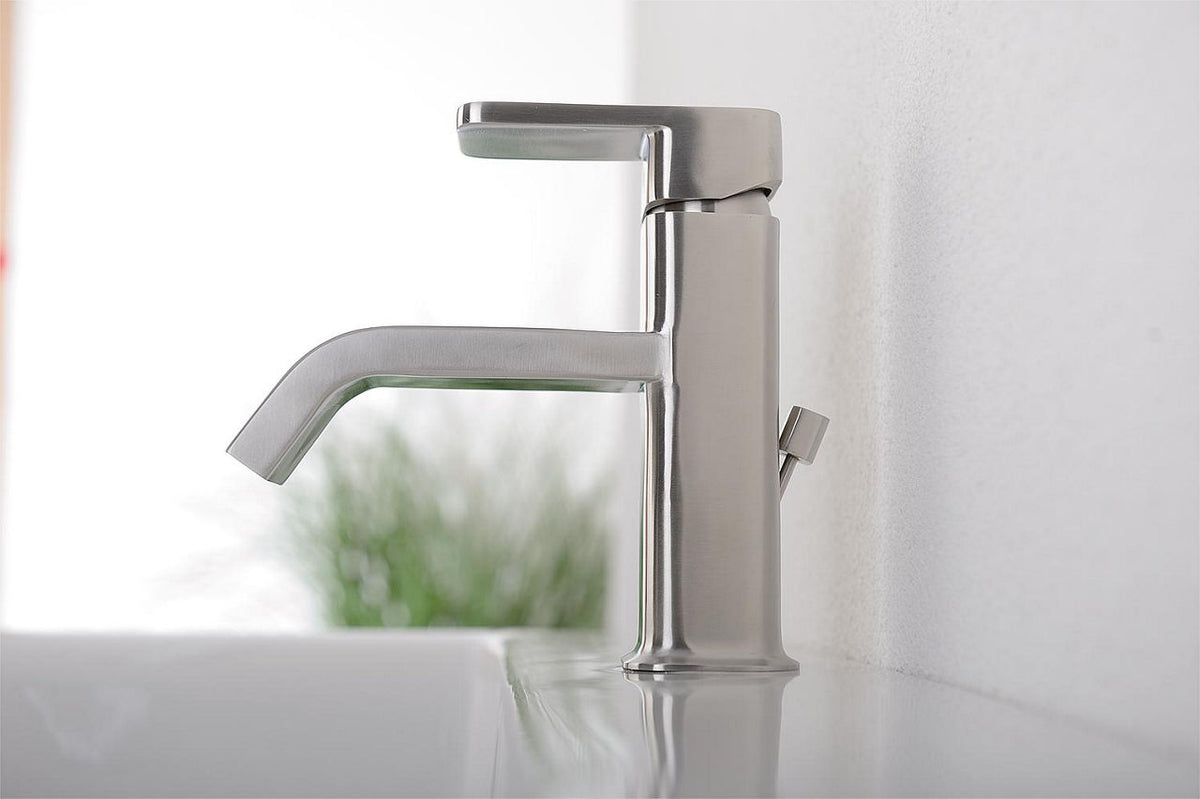 Mitigeur de lavabo Evenes Cubo saillie 140mm inox mat