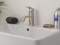 Mitigeur de lavabo Evenes Cubo saillie 140mm inox mat