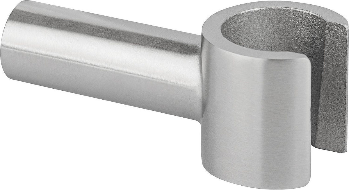 Support de douchette inox Round inox mat