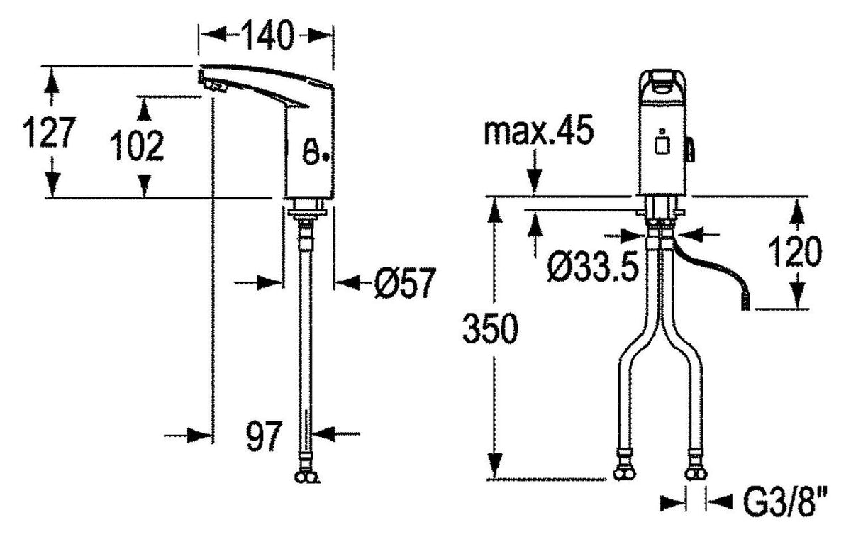 Mitigeur de lavabo électronique Conti Conti+ chromé