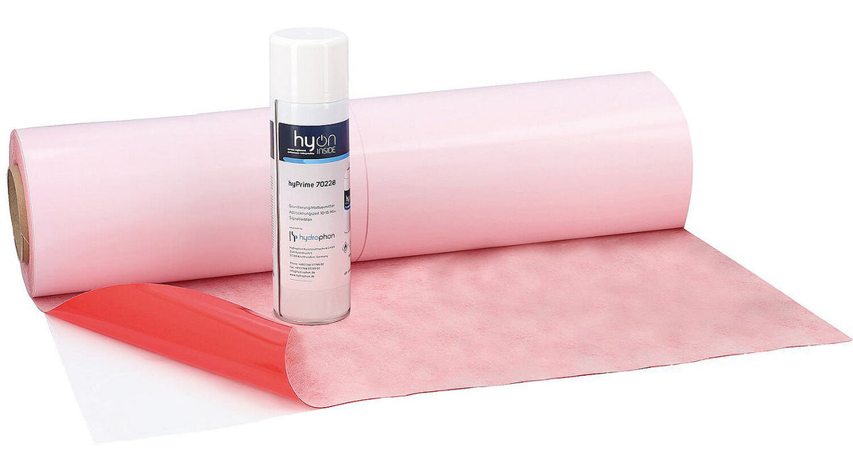 Bande d'étanchéité autocollante, revêtue d'un non-tissé (L×l) 20 m × 600 mm avec spray apprêt 500 ml inclus